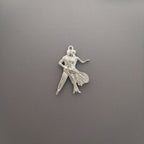 Спортни танци – Унисекс медальон в класическо сребро – Сребро 925 – Ръчно изработено спортно бижу – Идеален подарък – SSJ