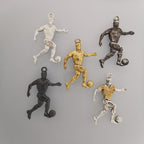 Футболист – Мъжки спортен медальон от сребро 925 в класическо сребро – Ръчно изработено спортно бижу – Идеален подарък за мъж, фен на футбола – SSJ