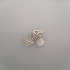 Колоездач – Велосипедист – Мъжки спортен медальон от сребро 925 – Ръчно изработено бижу за любители на колоезденето – SSJ