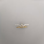 Плуване (Бътерфлай) – Мъжки спортен медальон от сребро 925 с частично позлатено покритие – Ръчно изработено спортно бижу – Идеален подарък за мъж, фен на плуването – SSJ