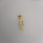 Баскетбол – Мъжки спортен медальон от сребро 925 с позлатено покритие – Ръчно изработено бижу талисман за баскетболисти и фенове – Идеален подарък за спортист или треньор – SSJ