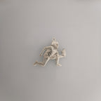 Бейзбол – Мъжки спортен медальон от сребро 925 – Ръчно изработено бижу талисман за бейзболисти, треньори и фенове – Идеален спортен подарък – SSJ