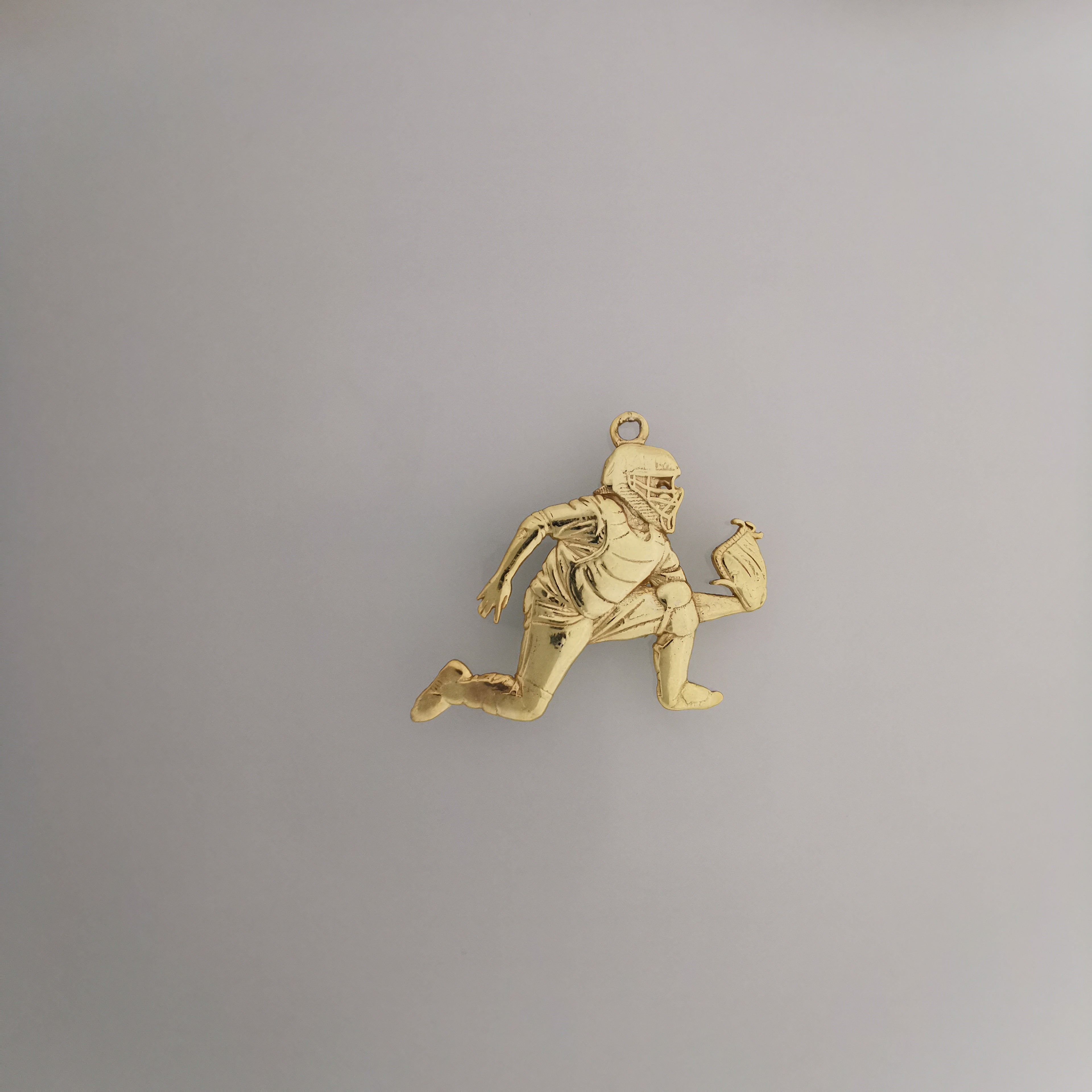 Бейзбол – Мъжки спортен медальон за бейзболист от сребро 925 с позлатено покритие – Ръчно изработено бижу талисман – Идеален подарък за спортисти, треньори и фенове – SSJ