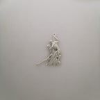 Аржентинско танго – Унисекс спортен медальон от сребро 925 в класическо сребро – Ръчно изработено спортно бижу – Идеален подарък за жена, фенка на спортните танци – SSJ