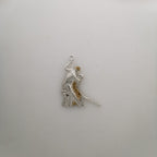 Аржентинско танго – Унисекс спортен медальон от сребро 925 с частично позлатено покритие – Ръчно изработено спортно бижу – Идеален подарък за жена, фенка на спортните танци – SSJ