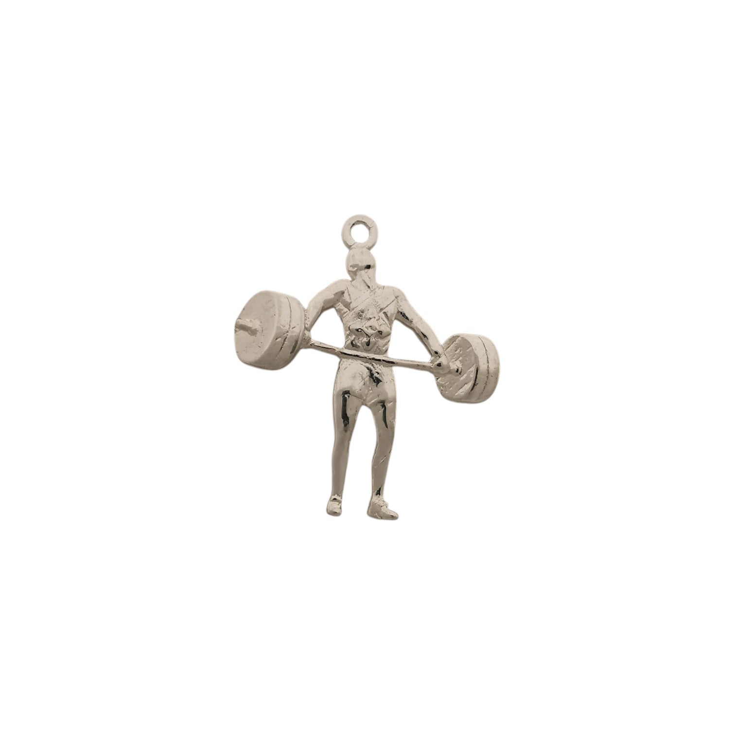 Вдигане на тежести – Мъжки спортен медальон от сребро 925 с винтидж покритие – Ръчно изработено спортно бижу – Идеален подарък за мъж, фен на силовите спортове – SSJ