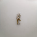 Танго – Унисекс спортен медальон с частично позлатено покритие – Сребро 925 – Ръчно изработено спортно бижу – Идеален подарък за жена, фенка на тангото – SSJ