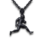 Сребърен мъжки медальон 925 американски футбол | Играч с топка