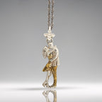 Танго – Унисекс спортен медальон с частично позлатено покритие – Сребро 925 – Ръчно изработено спортно бижу – Идеален подарък за жена, фенка на тангото – SSJ