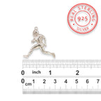 Сребърен мъжки медальон 925 американски футбол | Играч с топка
