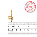 Pole Dance (Танци на пилон) – Дамски спортен медальон от сребро 925 с позлатено покритие – Ръчно изработено спортно бижу – Идеален подарък за жена, фенка на гимнастиката – SSJ