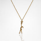 Художествена гимнастика (съчетание с топка) – Дамски спортен медальон от сребро 925 с позлатено покритие – Ръчно изработено спортно бижу – Идеален подарък за жена, фенка на художествената гимнастика – SSJ