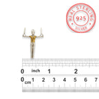 Гимнастик на халки – Мъжки спортен медальон от сребро 925 с частично позлатено покритие – Ръчно изработено бижу талисман за гимнастици и спортисти – Идеален подарък за спортист, треньор или фен – SSJ