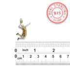 Волейболист – Мъжки спортен медальон с частично позлатено покритие – Сребро 925 – Ръчно изработено бижу/талисман – Идеален подарък – SSJ