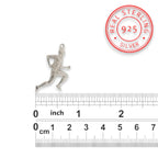 Атлет – Мъжки спортен медальон за бегачи, спринтьори и маратонци от сребро 925 – Ръчно изработено бижу талисман за лекоатлети – SSJ