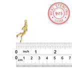 Дайвинг – Дамски медальон Водолаз от сребро 925 с позлатено покритие – Ръчно изработено бижу Гмуркач за любителки на морето и подводния свят – SSJ