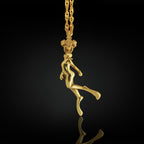 Gold plated diving necklace for women — an elegant 925 silver pendant that honors grace, movement, and connection to the ocean.

Crafted with radiant gold plating over solid sterling silver, this female diver pendant captures beauty in motion. Flowing mid-dive, she symbolizes depth, strength, and peaceful freedom — a perfect piece for those who find balance beneath the surface.