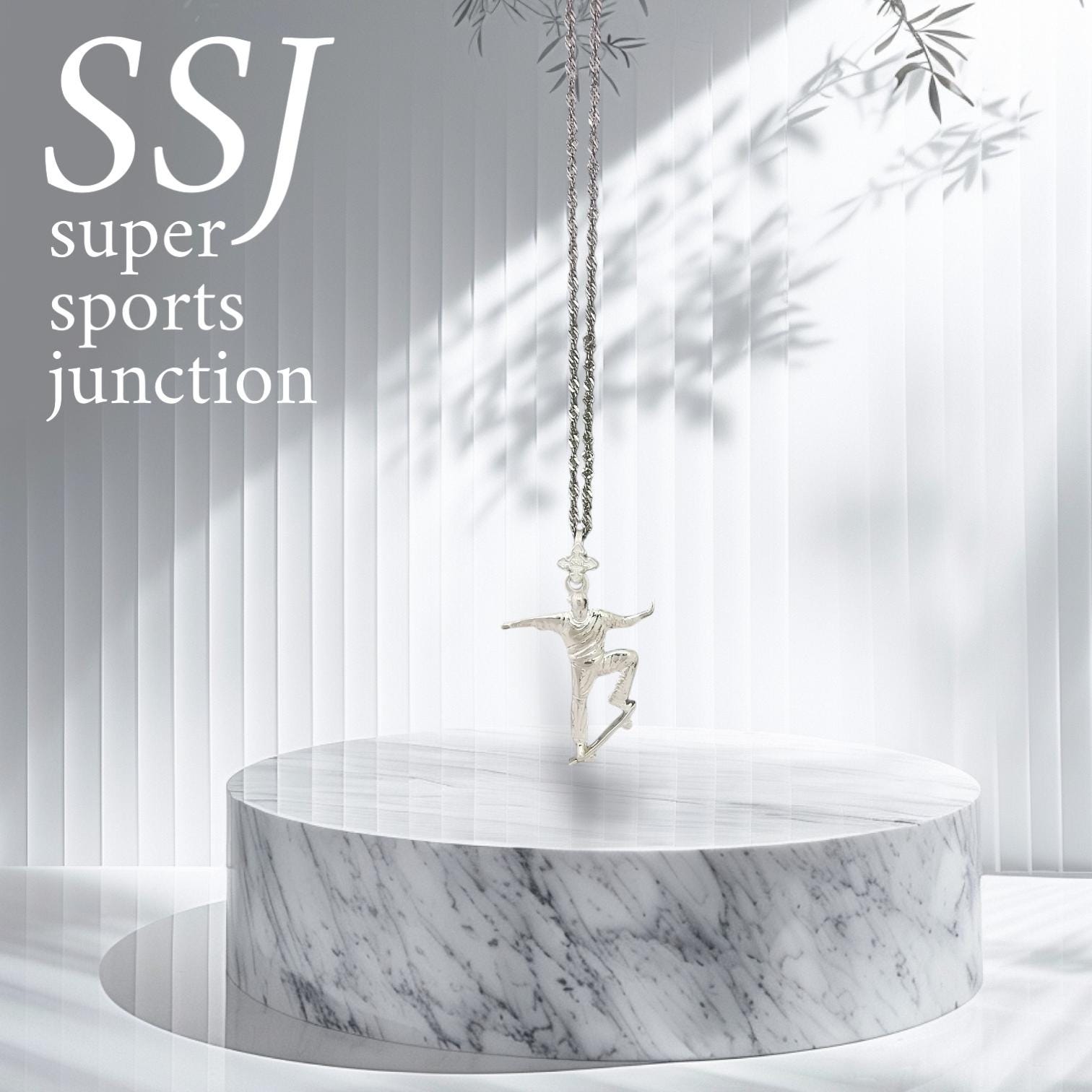 Скейтбордист – Мъжки спортен медальон от сребро 925 в класическо сребро – Ръчно изработено спортно бижу – Идеален подарък за мъж, фен на скейтборда – SSJ