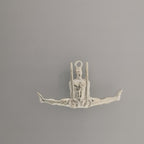 Гимнастик на халки – Мъжки спортен медальон от сребро 925 с класическо полирано покритие – Ръчно изработено бижу талисман за гимнастици и спортисти – Идеален подарък за спортист, треньор или фен – SSJ