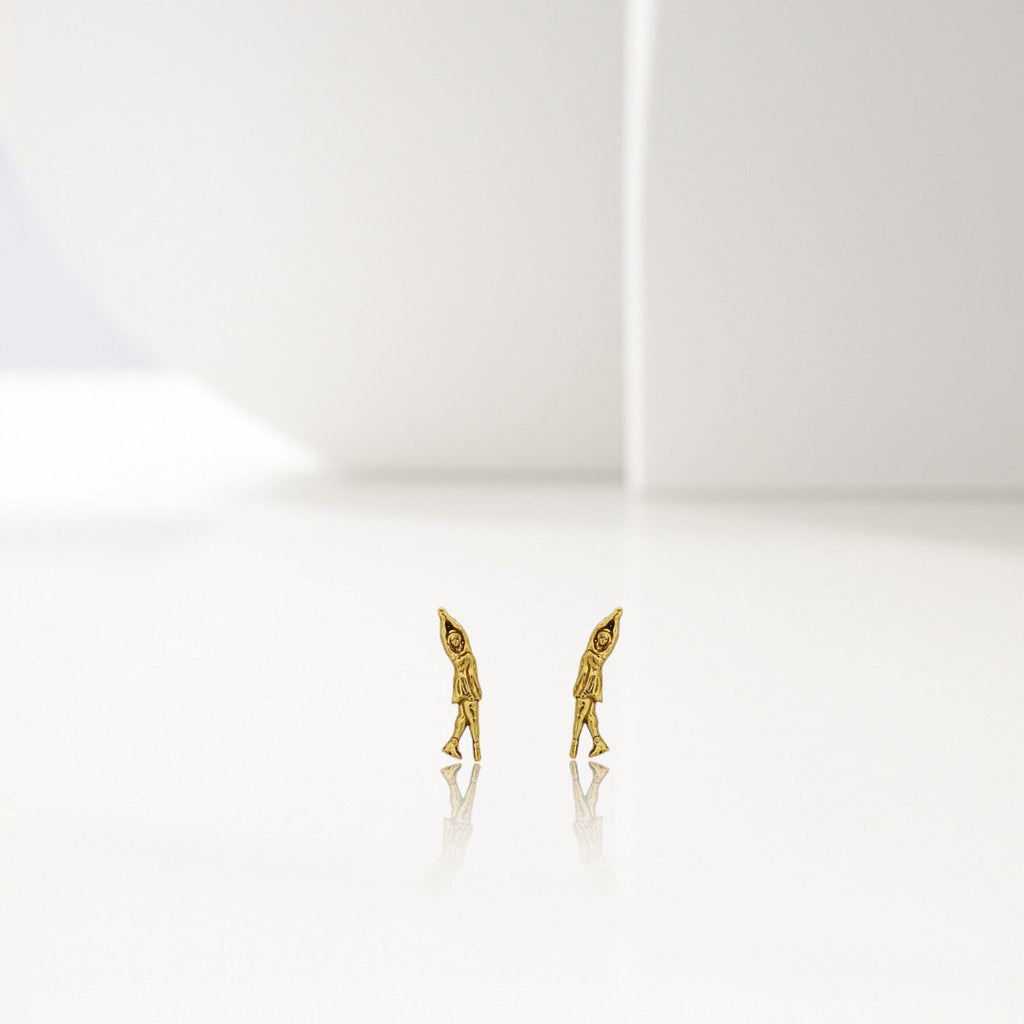 Фигурно пързаляне – Дамски обеци от сребро 925 с позлатено покритие – Ръчно изработени спортни бижута – Идеален подарък за жена, фенка на фигурното пързаляне – SSJ