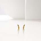 Фигурно пързаляне – Дамски обеци от сребро 925 с позлатено покритие – Ръчно изработени спортни бижута – Идеален подарък за жена, фенка на фигурното пързаляне – SSJ