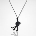 Хокеист (удар с шайба) – Мъжки спортен медальон от сребро 925 с оксидирано покритие – Ръчно изработено спортно бижу – Идеален подарък за мъж, фен на хокея – SSJ