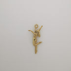 Pole Dance (Танци на пилон) – Дамски спортен медальон от сребро 925 с позлатено покритие – Ръчно изработено спортно бижу – Идеален подарък за жена, фенка на гимнастиката – SSJ