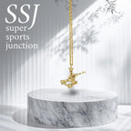 Скейтбордист (скок) – Мъжки спортен медальон от сребро 925 с позлатено покритие – Ръчно изработено спортно бижу – Идеален подарък за мъж, фен на скейтборда – SSJ