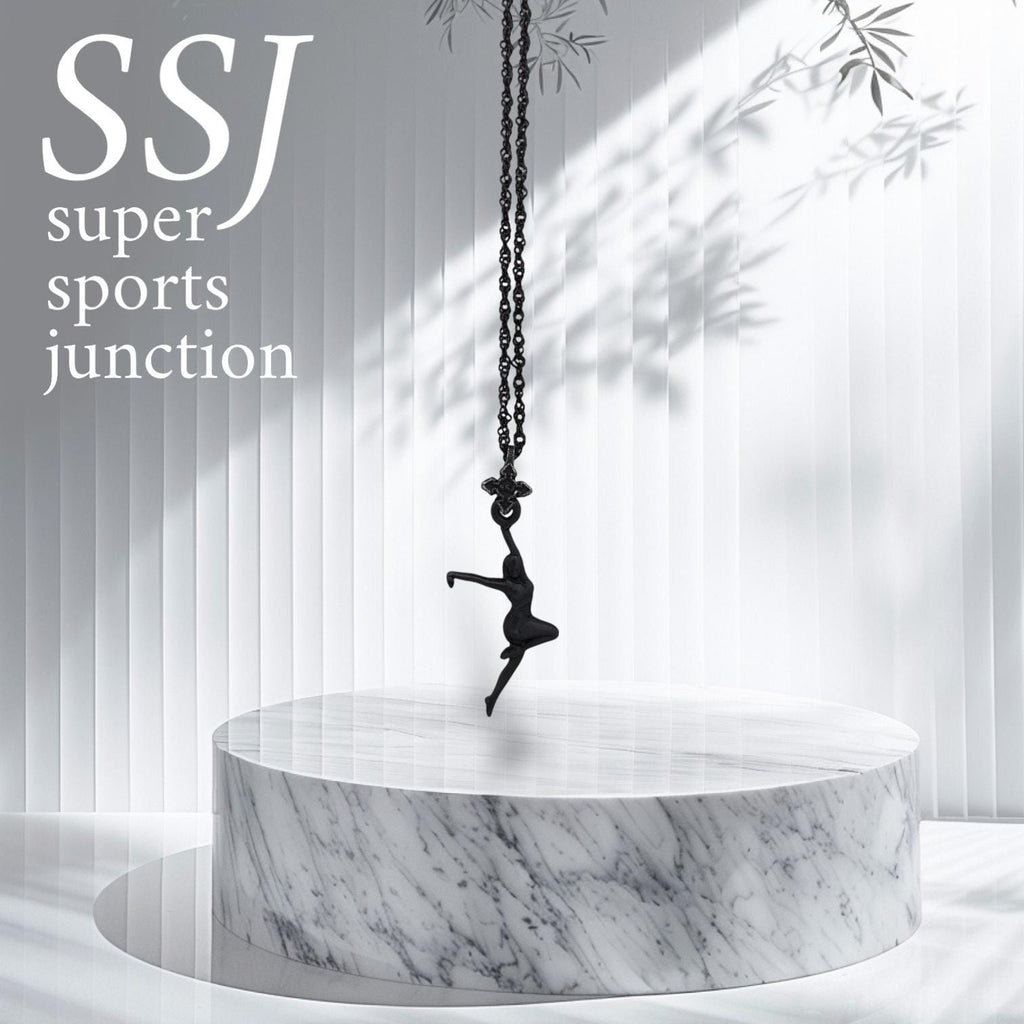 анцьорка – Дамски спортен медальон с оксидирано покритие – Сребро 925 – Ръчно изработено спортно бижу – Идеален подарък за жена, фенка на спортните танци – SSJ