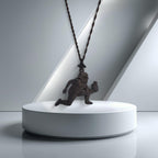 Бейзбол – Мъжка спортна висулка от сребро 925 с оксидирано черно покритие – Ръчно изработено бижу талисман за бейзболисти, треньори и фенове – SSJ