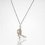 Хокеист (водене на шайба) – Мъжки спортен медальон от сребро 925 с класическо покритие – Ръчно изработено спортно бижу – Идеален подарък за мъж, фен на хокея – SSJ