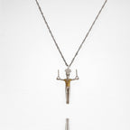 Гимнастик на халки – Мъжки спортен медальон от сребро 925 с частично позлатено покритие – Ръчно изработено бижу талисман за гимнастици и спортисти – Идеален подарък за спортист, треньор или фен – SSJ