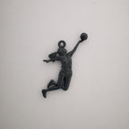 Волейболистка – Женски спортен медальон от сребро 925 с оксидирано покритие – Ръчно изработено бижу/талисман – Идеален подарък – SSJ