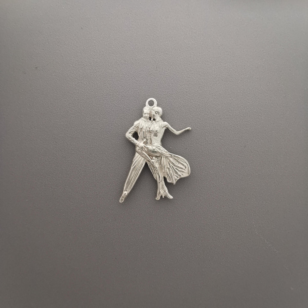 Спортни танци – Унисекс медальон в класическо сребро – Сребро 925 – Ръчно изработено спортно бижу – Идеален подарък – SSJ