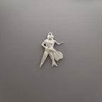 Спортни танци – Унисекс медальон в класическо сребро – Сребро 925 – Ръчно изработено спортно бижу – Идеален подарък – SSJ