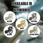 Колоездач – Велосипедист – Пистов състезател – Мъжки спортен медальон от сребро 925 – Ръчно изработено бижу за шосейно и пистово колоездене – SSJ