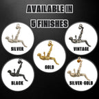 Футболист (задна ножица) – Мъжки спортен медальон от сребро 925 с винтидж покритие – Ръчно изработено спортно бижу – Идеален подарък за мъж, фен на футбола – SSJ