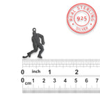 Хокеист (водене на шайба) – Мъжки спортен медальон от сребро 925 с оксидирано покритие – Ръчно изработено спортно бижу – Идеален подарък за мъж, фен на хокея – SSJ