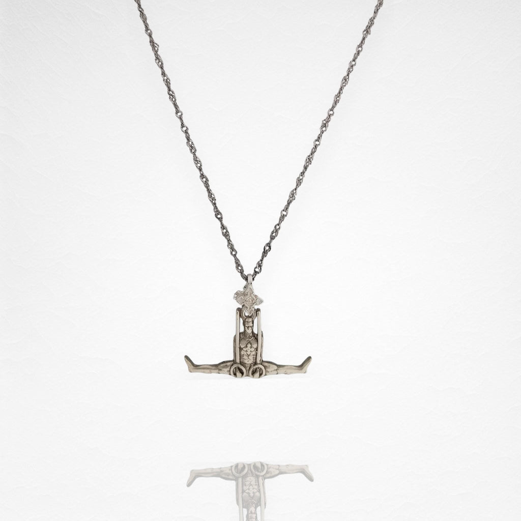 Гимнастик на халки – Мъжки спортен медальон от сребро 925 с класическо полирано покритие – Ръчно изработено бижу талисман за гимнастици и спортисти – Идеален подарък за спортист, треньор или фен – SSJ