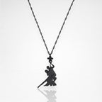 Аржентинско танго – Унисекс спортен медальон от сребро 925 с оксидирано покритие – Ръчно изработено спортно бижу – Идеален подарък за жена, фенка на спортните танци – SSJ