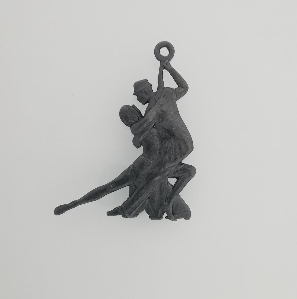 Аржентинско танго – Унисекс спортен медальон от сребро 925 с оксидирано покритие – Ръчно изработено спортно бижу – Идеален подарък за жена, фенка на спортните танци – SSJ