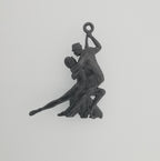 Аржентинско танго – Унисекс спортен медальон от сребро 925 с оксидирано покритие – Ръчно изработено спортно бижу – Идеален подарък за жена, фенка на спортните танци – SSJ