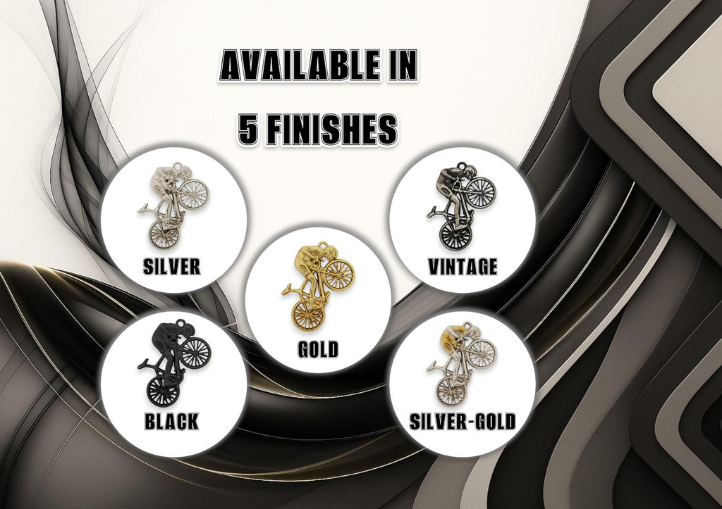 Колоездач – Мъжки спортен медальон от класическо сребро 925 – Ръчно изработено бижу за шосейно колоездене – Символ на любовта към спорта – SSJ