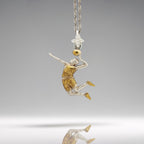 Волейболист – Мъжки спортен медальон с частично позлатено покритие – Сребро 925 – Ръчно изработено бижу/талисман – Идеален подарък – SSJ