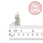 Аржентинско танго – Унисекс спортен медальон от сребро 925 в класическо сребро – Ръчно изработено спортно бижу – Идеален подарък за жена, фенка на спортните танци – SSJ