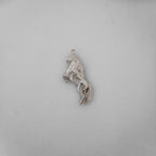 Кон – Мъжки спортен медальон – Класическо сребро 925 – Ръчно изработено бижу/талисман конен спорт – Идеален подарък – SSJ