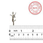 Pole Dance (Танци на пилон) – Дамски спортен медальон от сребро 925 с частично позлатено покритие – Ръчно изработено спортно бижу – Идеален подарък за жена, фенка на гимнастиката – SSJ