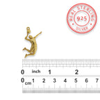 Волейболист – Мъжки спортен медальон с позлатено покритие – Сребро 925 – Ръчно изработено бижу/талисман – Идеален подарък – SSJ