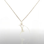 Овчарски скок – Мъжки спортен медальон от сребро 925 в класическо сребро – Ръчно изработено спортно бижу – Идеален подарък за мъж, фен на леката атлетика – SSJ