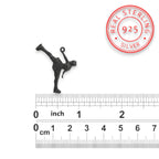 Фигурно пързаляне (спирала) – Дамски спортен медальон от сребро 925 с оксидирано покритие – Ръчно изработено спортно бижу – Идеален подарък за жена, фенка на фигурното пързаляне – SSJ